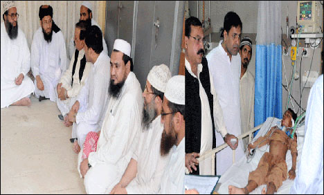 رکن رابطہ کمیٹی اسلم آفریدی کا مدرسہکے زخمی بچوں کی عیادت