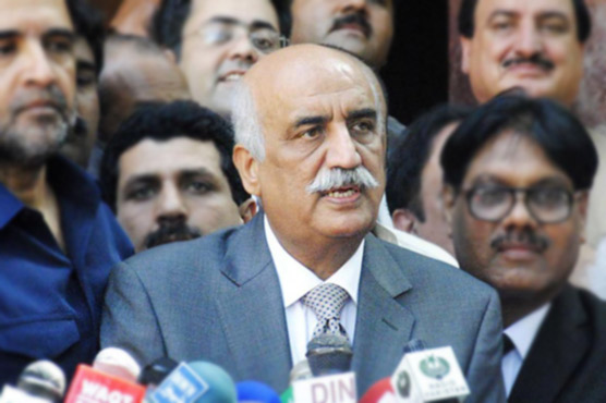 نواز شریف اپنے پہلوانوں کو روکیں موجودہ حالات میں آرمی چیف کا بیان صحیح ہے، خورشید شاہ