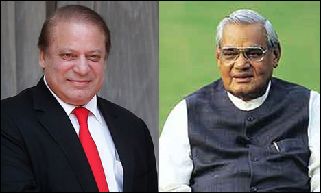 وزیر اعظم نواز شریف کی بھارتی صدر اور اٹل بہاری واجپائی سے ملاقات