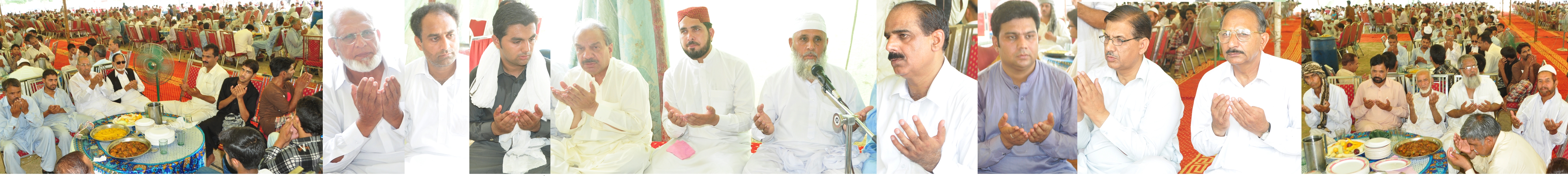 بھمبر: ممتاز رہنما چوہدری عبدالروف کا شرکی والدہ اور چیئرمین زکوہ حیدر علی کا شرکی نانی صاحبہ کی رسم چہلم میں شرکا فاتحہ خوانی کر رہے ہیں