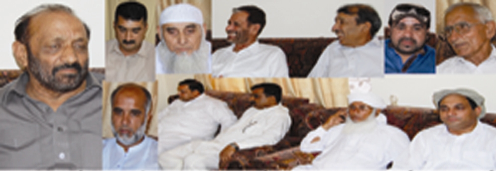 بھمبر: سابق وزیر حکومت میجر (ر) منصف داد خان بھمبر میں صحافیوں اور عوامی وفود سے ملاقات کرتے ہوئے