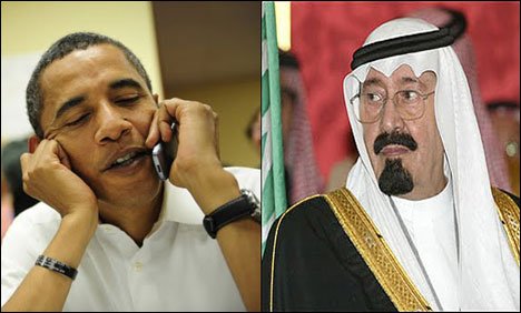 امریکی صدر اوباما کا سعودی فرمارواں شاہ عبداللہ کو ٹیلی فون
