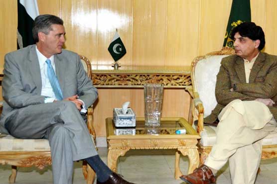 وزیر داخلہ سے امریکی سفیر کی ملاقات، دہشتگردی کیخلاف پاکستانی قربانیوں کا اعتراف