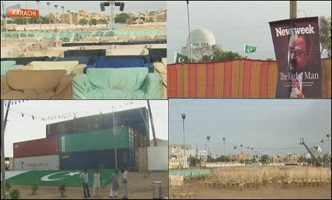 کراچی: فوجی آپریشن کے حق میں آج متحدہ کے جلسے کی تیاریاں