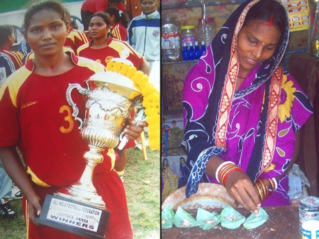 سابق بھارتی ویمن فٹبالر غربت کی وجہ سے پان بیچنے پر مجبور ہوگئیں