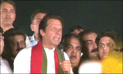 عمران خان نے انتخابی دھاندلی کا الزام پھر جیو پر لگا دیا