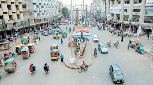 فیصل اور مینا بازار کے اطراف سے تجاوزات کا خاتمہ