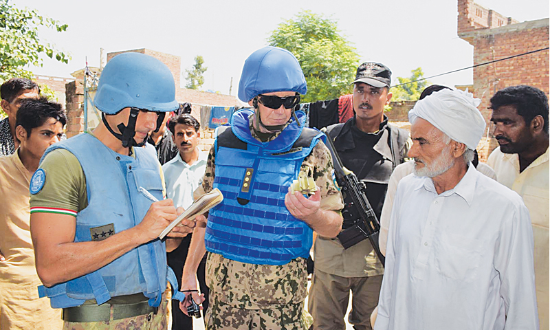 سیالکوٹ: اقوامِ متحدہ کے وفد کا سرحدی علاقوں کا دورہ