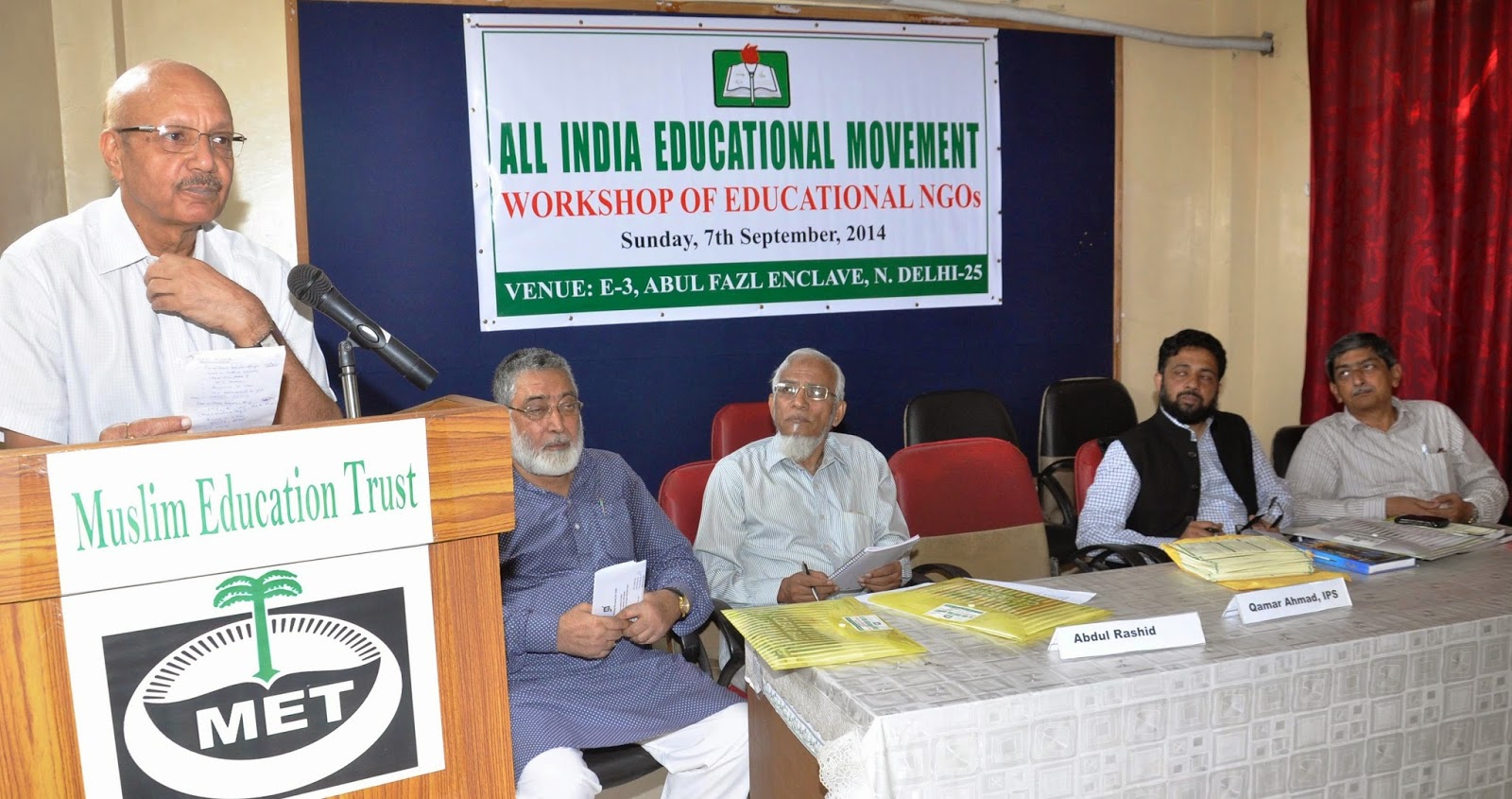 Dr. Aslam Pervez, Professor Rehan Khan Suri - Workshop photo