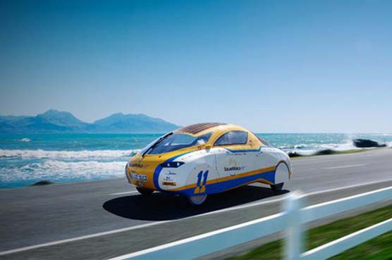 رفتار 80 میل فی گھنٹہ ، فاصلہ 800 کلو میٹر ، سولر کار اسٹیلا کا کامیاب سفر