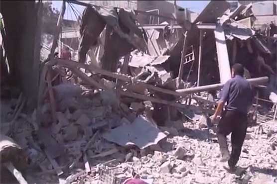 شام: فوج کی بمباری سے دارالحکومت کا نواحی علاقہ تباہ