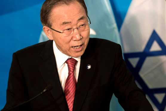 اسرائیل فلسطین کے ساتھ جلد امن معاہدہ طے کرے: بان کی مون