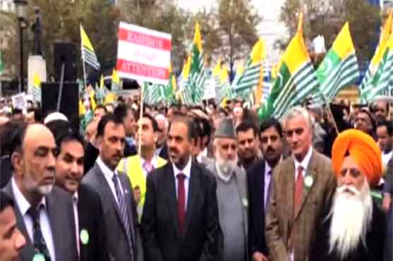 لندن میں کشمیریوں کے ساتھ اظہار یکجہتی کیلئے ملین مارچ