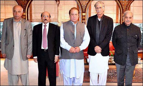 وزیراعظم نواز شریف سے چاروں وزرائے اعلیٰ کی ملاقات