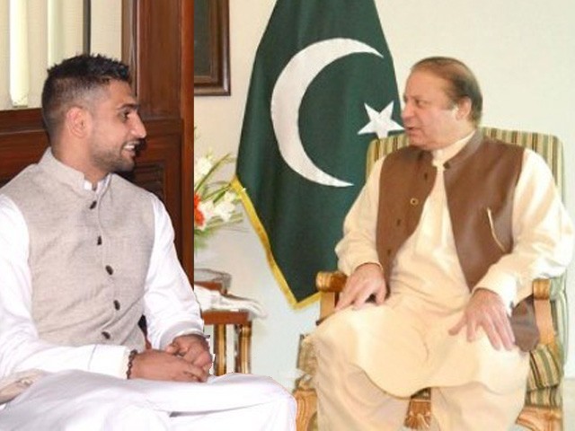 وزیراعظم نواز شریف سے برطانوی باکسر عامر خان کی ملاقات، سانحہ پشاور کی شدید مذمت