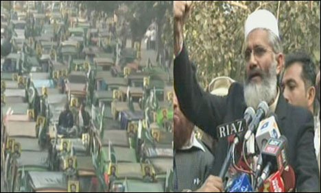 رکشا ڈرائیوروں سمیت تمام طبقات حقوق کیلئے لڑیں،سراج الحق