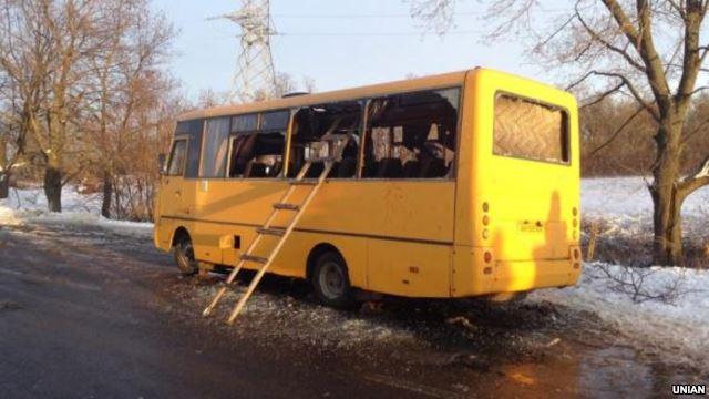 یوکرائن: بس پر راکٹ حملہ، 11 جاں بحق، 20 زخمی