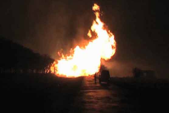 ڈیرہ الہ یار: شدت پسندوں نے گیس پائپ لائن کو دھماکے سے اڑا دیا