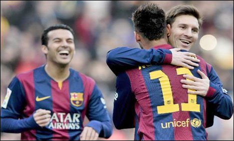 بارسلونا:میسی نے اسپینش لیگ میں 23 ہیٹ ٹرک بنادیں