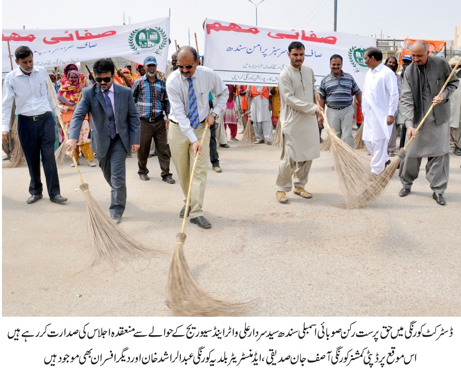 صفائی مہم کا مقصد عوام کو صاف ستھرا اور سرسبز ماحول فراہم کرنا ہے: سید آصف حسنین