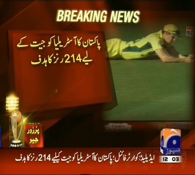 Pakistan and Australia Match– Breaking News – Geo