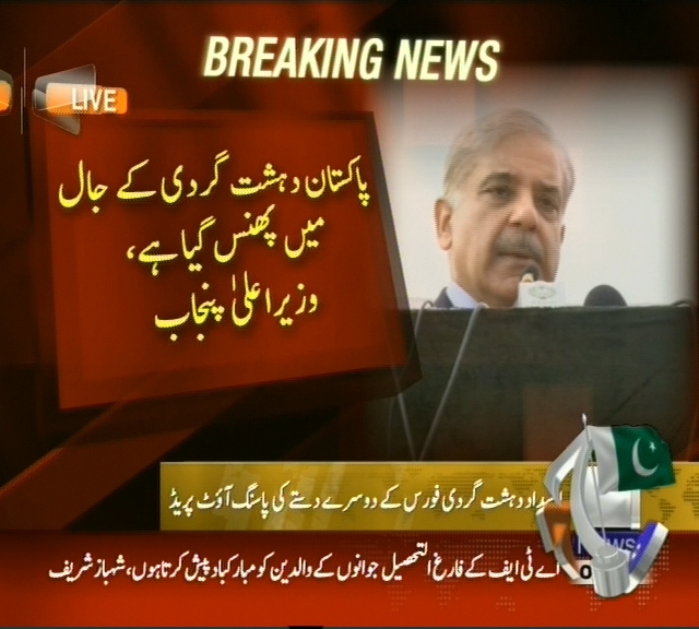 پاکستان دہشت گردی کے جال میں پھنس گیا ہے، شہباز شریف