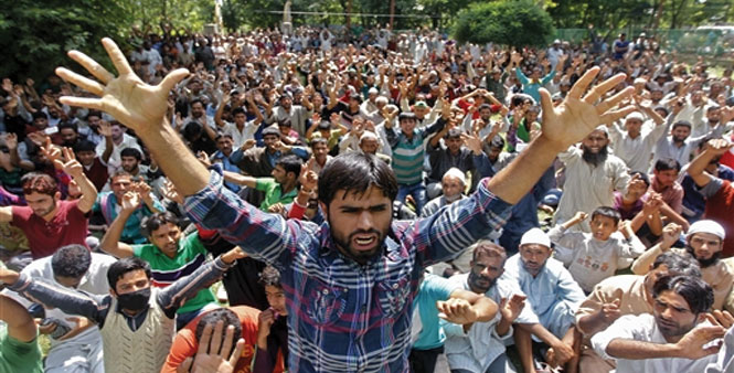 Kashmir Employees Demonstrate