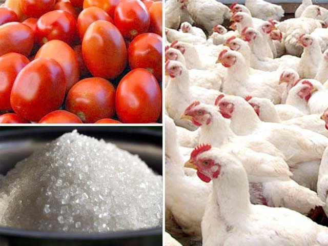 ٹماٹر، مرغی، چینی سمیت 15 اشیا کی قیمتوں میں اضافہ