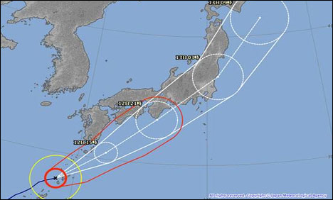 سمندری طوفان Noul نے فلپائن کے بعد جاپان کا رخ کر لیا