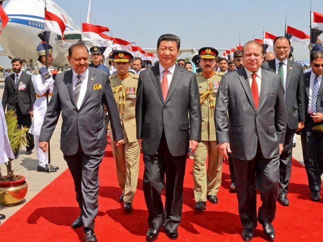 Xi Jinping and Nawaz Sharif