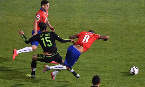 کوپا امریکا : چلی اور میکسیکو کا میچ تین تین گول سے برابر