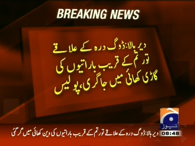 دیر بالا : ڈوگ درہ کے علاقے تورتم کے قریب باراتیوں کی گاڑی کھائی میں جا گری