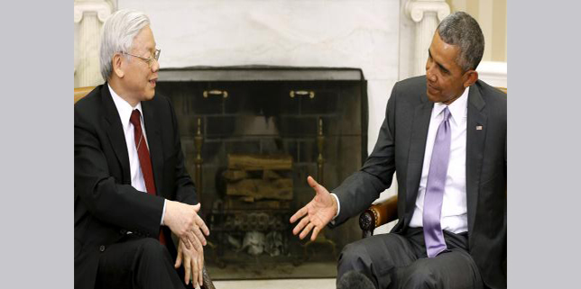 امریکا اور ویتنام کے سربراہان کی 20 سال بعد تاریخی ملاقات