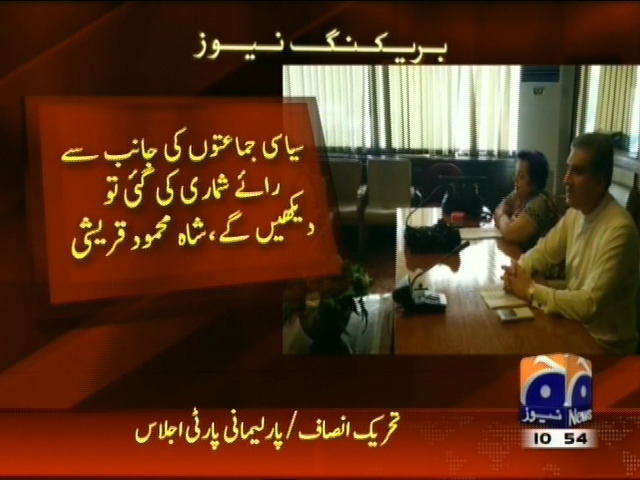 سیاسی جماعتوں کی جانب سے رائے شماری کی گئی تو دیکھیں گے، شاہ محمود قریشی