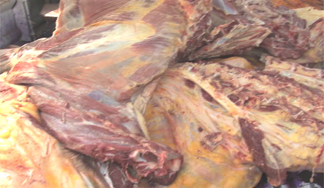 راولپنڈی اور لاہور میں کارروائی، 110 من مضر صحت گوشت برآمد