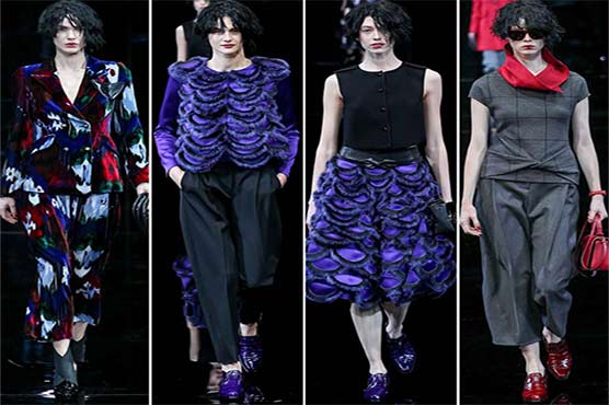 اٹلی: فیشن ویک میں جارج ارمانی کے تیار کردہ ملبوسات کی نمائش