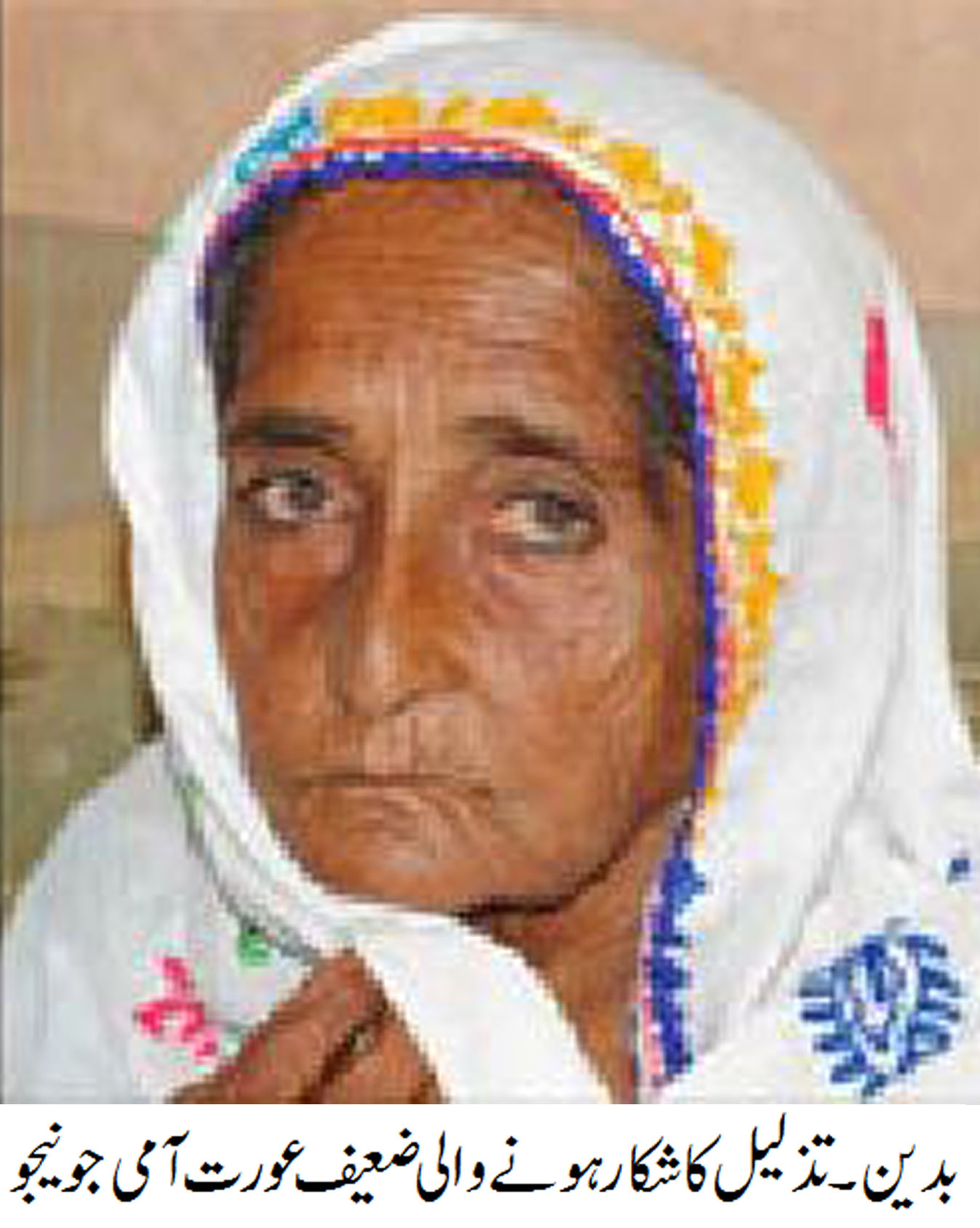 بدین کے نواحی گاﺅں میوں ملوک میں بااثر افراد کا ضعیف العمر خاتون پر تشدد