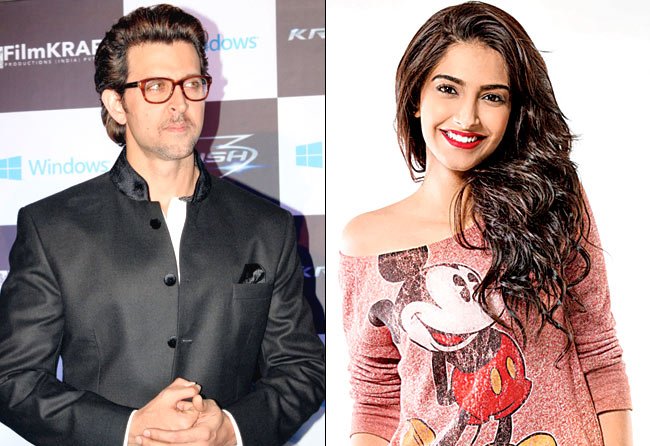 سونم کپور اور ہریتھک روشن بڑی اسکرین پرایک ساتھ جلوہ گر ہونے کے خواہشمند