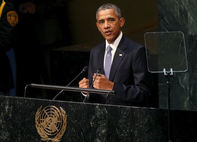 UN General Assembly Obama Addressing