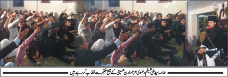 درس حضرت امام حسین درس انسانیت ہے، حافظ سید علی ضیغم