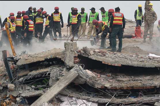 سندر انڈسٹریل اسٹیٹ میں منہدم ہونے والی فیکٹری میں ریسکیو آپریشن مکمل