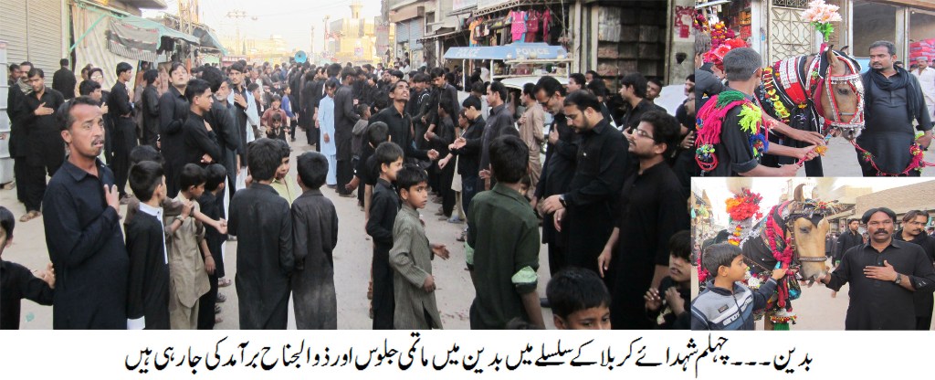 ملک بھر کی طرح ضلع بدین میں بھی حضرت امام حسین عقیدت و احترام کے ساتھ منایا گیا