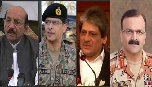کراچی :وزیراعلیٰ، گورنر سے ڈی جی رینجرز اور کورکمانڈر کی ملاقاتیں