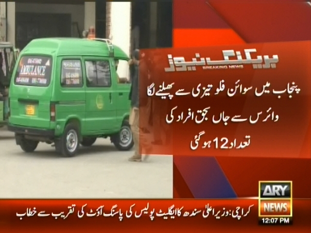 پنجاب میں سوائن فلو تیزی سے پھیلنے لگا وائرس سے جاں بحق افراد کی تعداد 12 ہو گئی