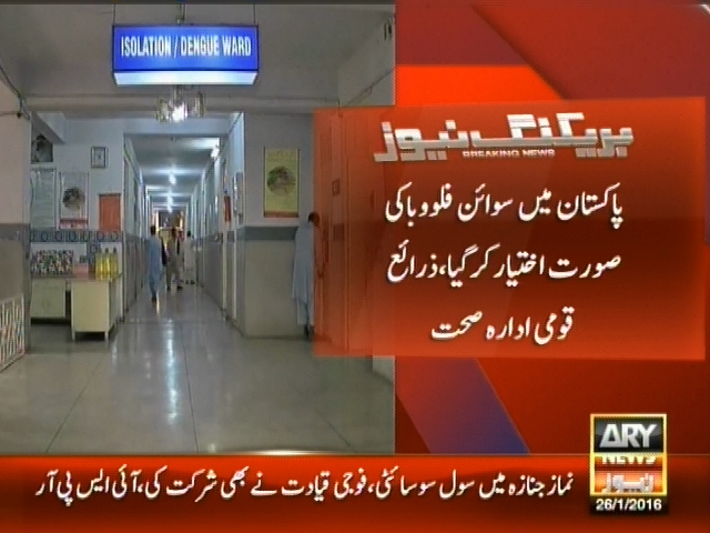 پاکستان میں سوائن فلو وبا کی صورت اختیار کر گیا، ذرائع قومی ادارہ صحت