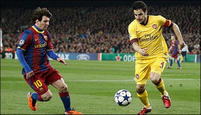 چیمپئنز لیگ فٹبال میں بارسلونا اور آرسنل کا ٹکرائو آج  ہوگا