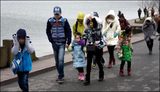 چین میں برفباری کے بعد موسم خوشگوار