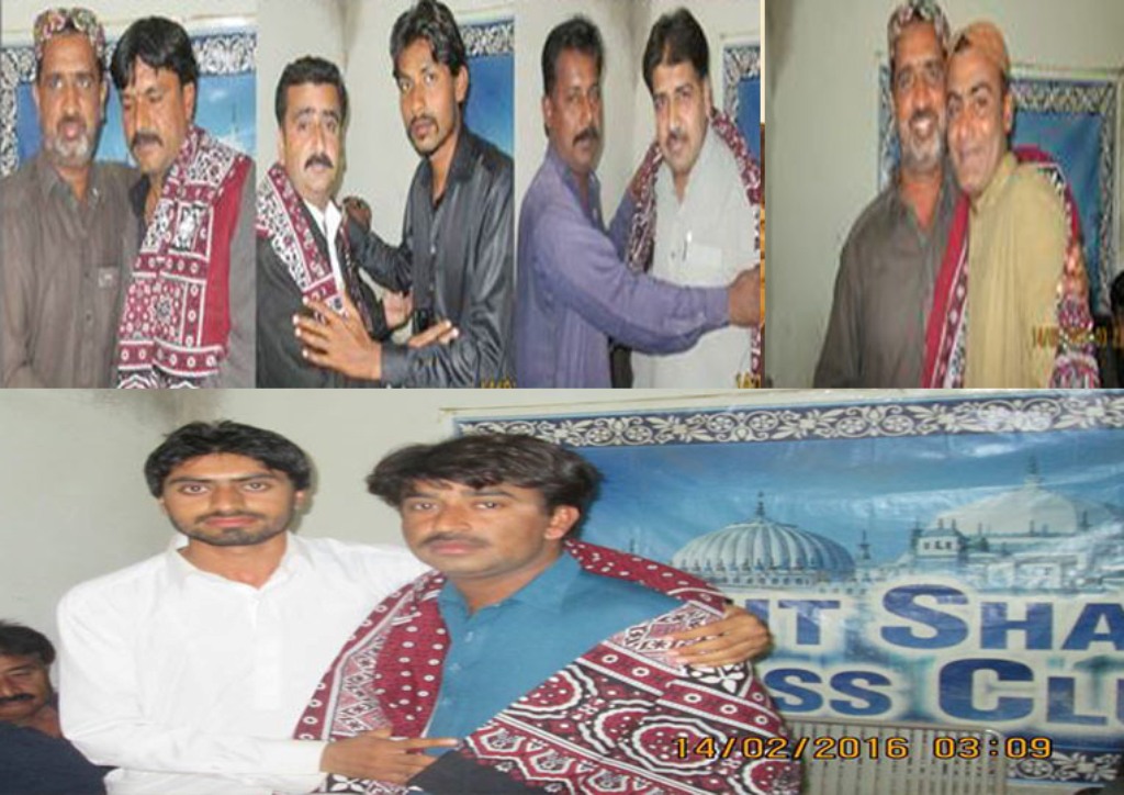 جسقم ضلع مٹیاری کے عہدیداروں کی بھٹ شاہ پریس کلب کے نئے ممبران کو مبارک باد