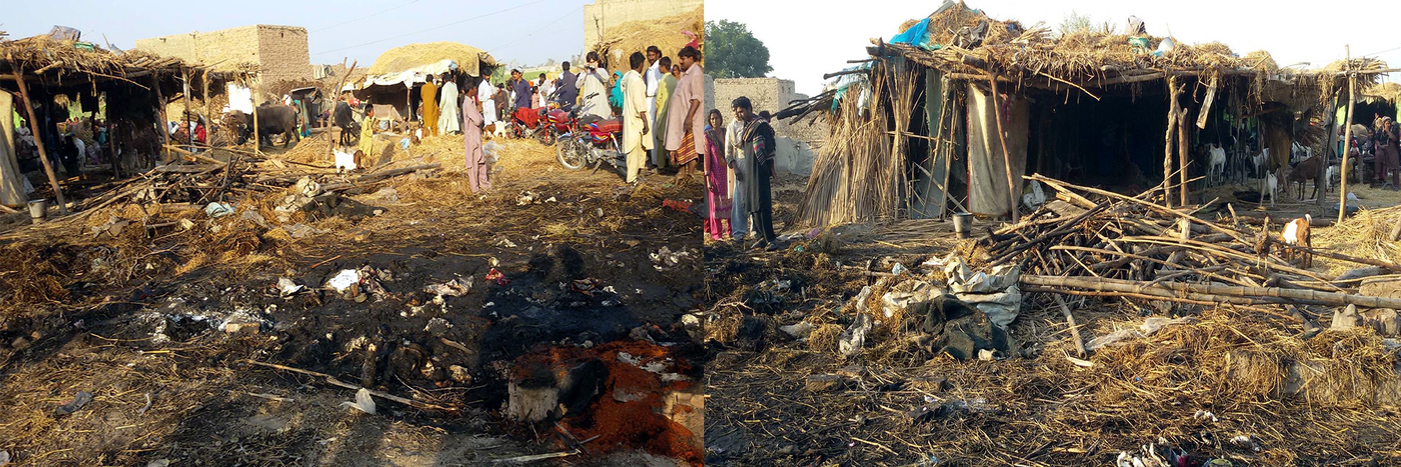 خیرپور ناتھن شاہ میں آگ نے جنم پونجی جلا کر راکھ کردی