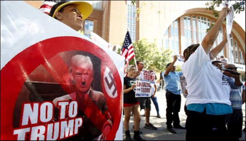 نیو اور لینز میں ڈونلڈ ٹرمپ کی ریلی ،متعد دافراد کا مظاہرہ